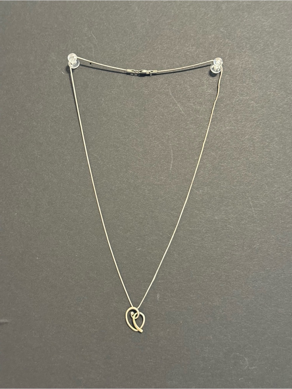Delicate Heart Pendant Necklace - Two-tone Gold